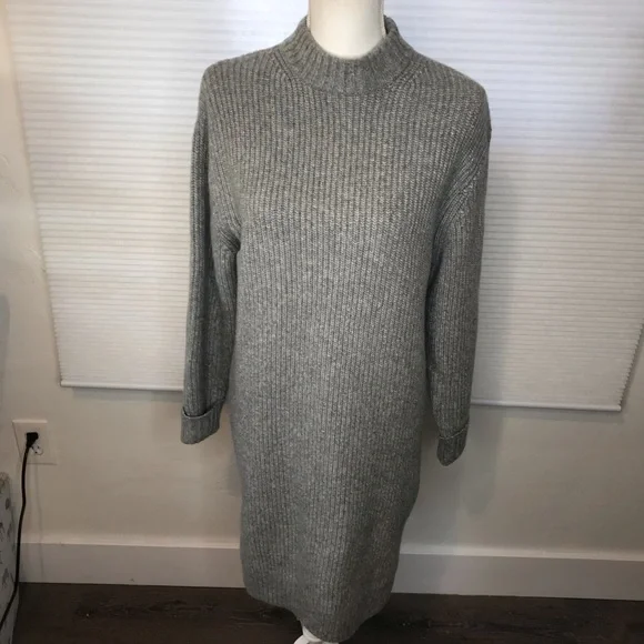 chinese dress ladies H&M Long Sleeve Midi metal Green Dress Small main image 1